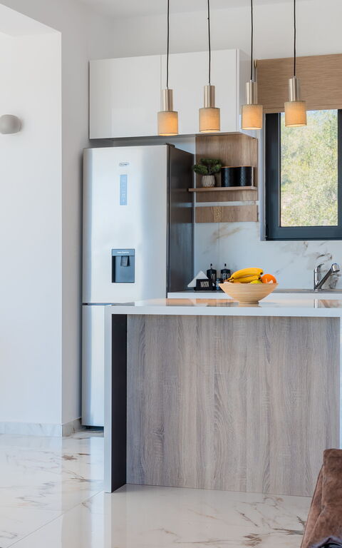 Villa Olivum: Cucina, Soggiorno