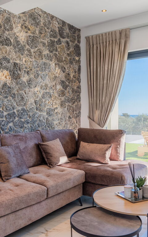 Villa Olivum: Cucina, Soggiorno