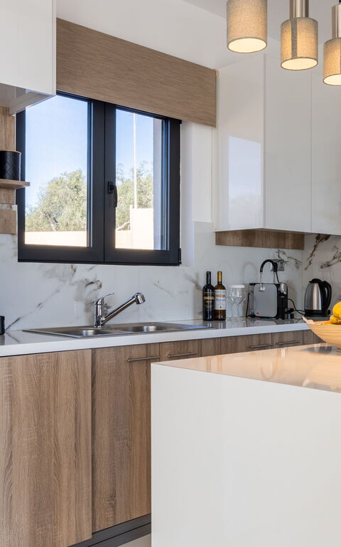 Villa Olivum: Cucina, Soggiorno