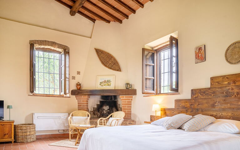 Alloggio Capanna: Camera da letto, Soggiorno