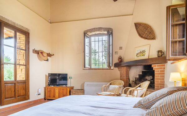 Alloggio Capanna: Camera da letto, Soggiorno