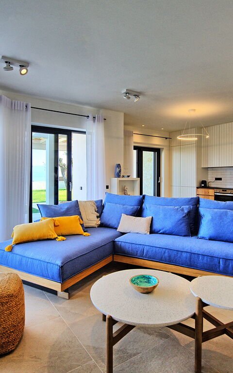 Villa Acropolitana: Cucina, Soggiorno