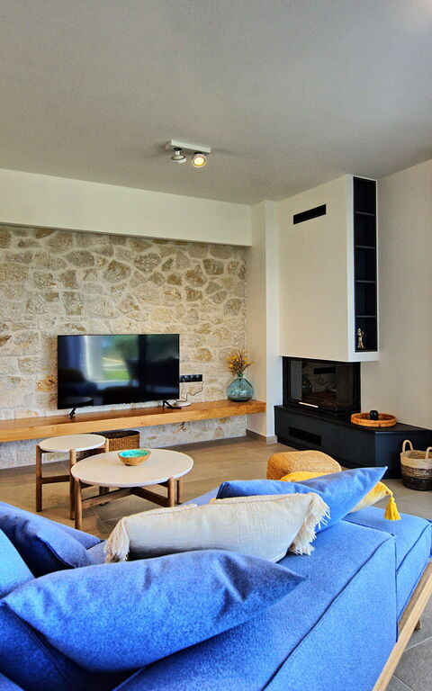 Villa Acropolitana: Cucina, Soggiorno