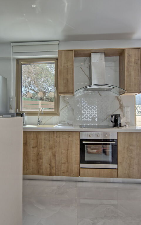 Villa Silentium Ionia: Cucina, Sala da pranzo