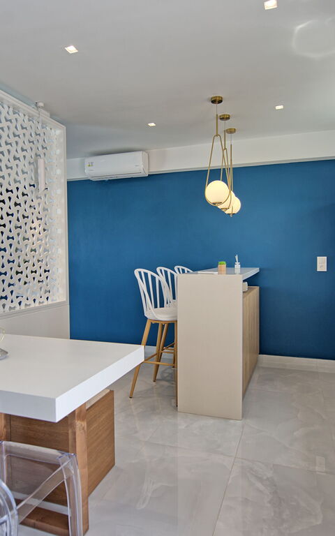 Villa Silentium Ionia: Cucina, Sala da pranzo