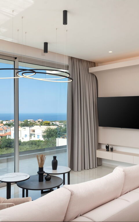 Seaview Lux: Cucina, Soggiorno