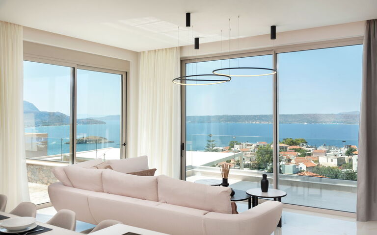 Seaview Lux: Cucina, Soggiorno