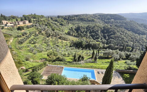 Alloggio La Loggia: Piscina, Vista Panoramica