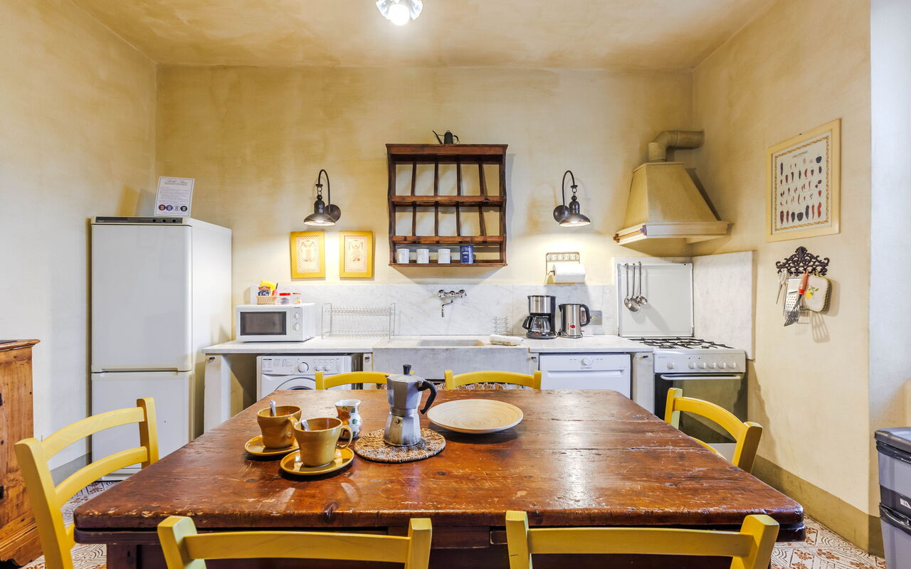Alloggio Giallone: Cucina, Sala da pranzo