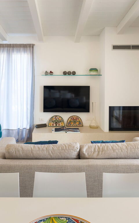 Villa Azulea: Cucina, Soggiorno