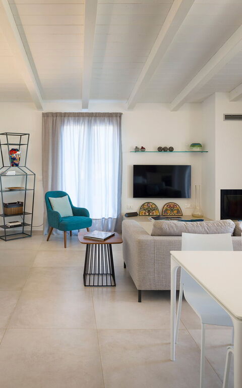 Villa Azulea: Cucina, Soggiorno