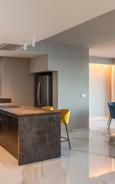 Baya Bella: Cucina, Sala da pranzo