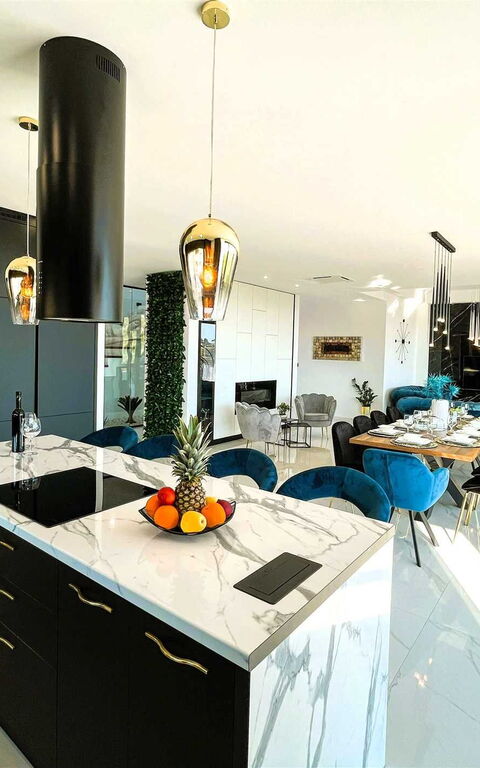 Villa Nikta: Cucina, Sala da pranzo