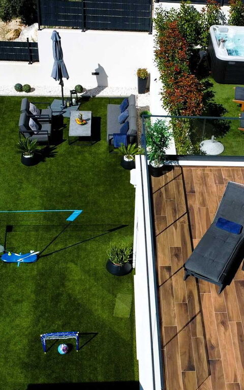 Villa Nikta: all'aperto, Balcone / Terrazza / Patio, Giardino, Idromassaggio