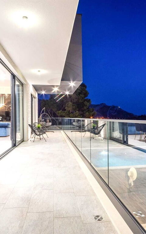 Villa Nikta: all'aperto, Balcone / Terrazza / Patio, Piscina