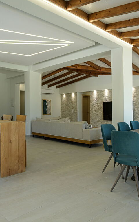 Villa Aurora Blue: Sala da pranzo, Soggiorno