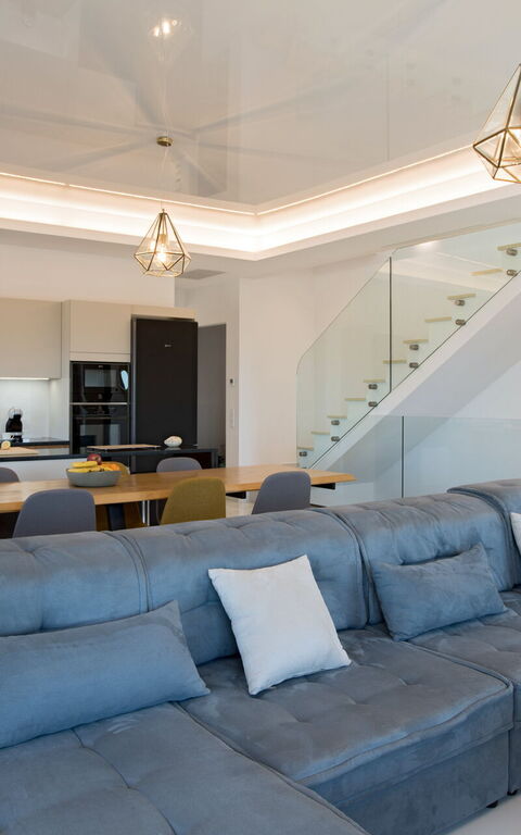 Villa Sunset: Cucina, Sala da pranzo, Soggiorno