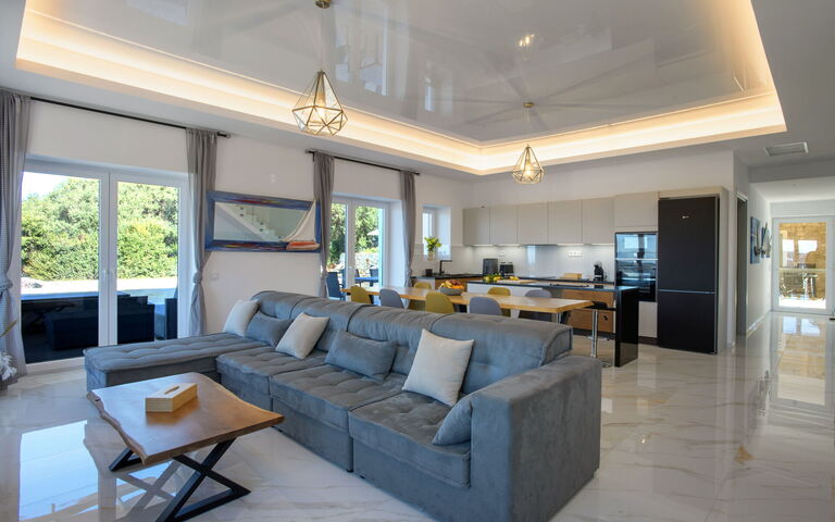 Villa Sunset: Cucina, Soggiorno