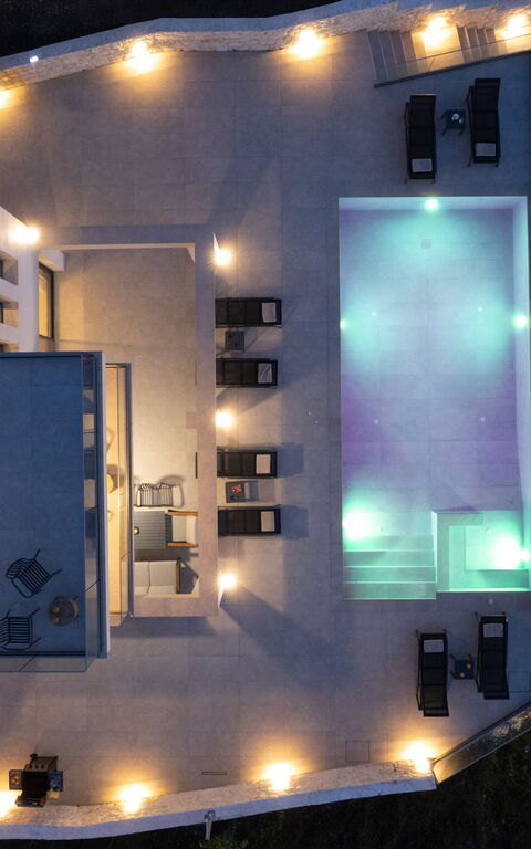 Villa Cocona: Piscina, Vista Panoramica