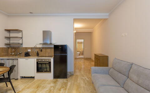 Alloggio Borgo Ariano 19: Cucina, Sala da pranzo, Soggiorno