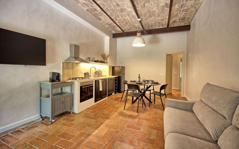 Alloggio Borgo Ariano 8: Cucina, Sala da pranzo, Soggiorno