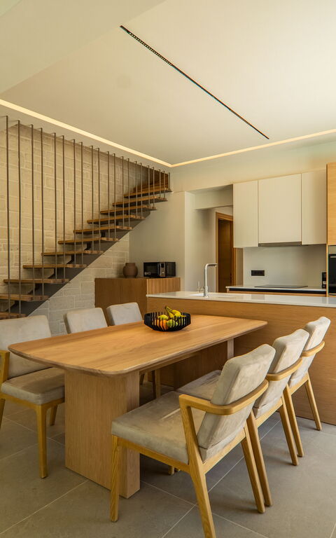 Villa Zen Chrysi: Cucina, Sala da pranzo, Soggiorno