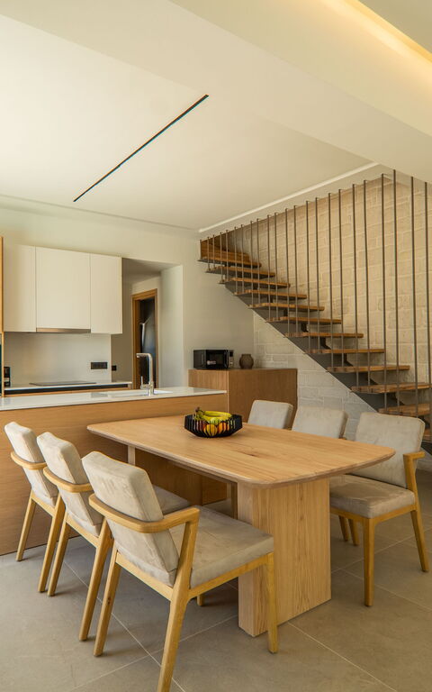 Villa Zen Aphrodite: Cucina, Sala da pranzo