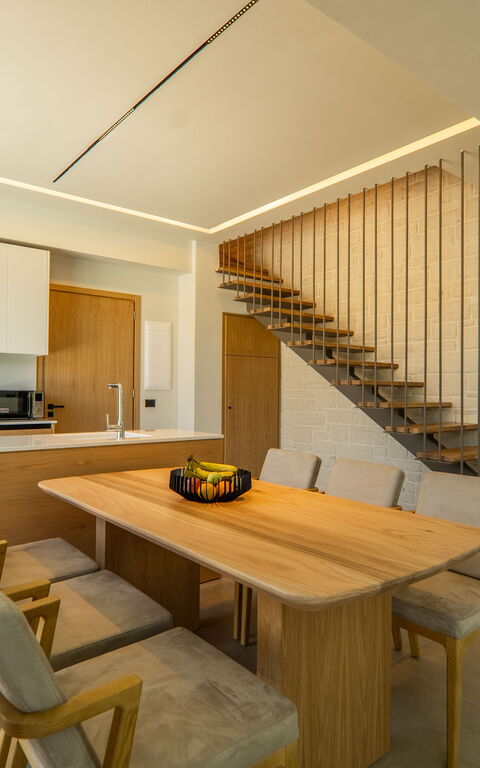 Villa Zen Hephaistos: Cucina, Sala da pranzo