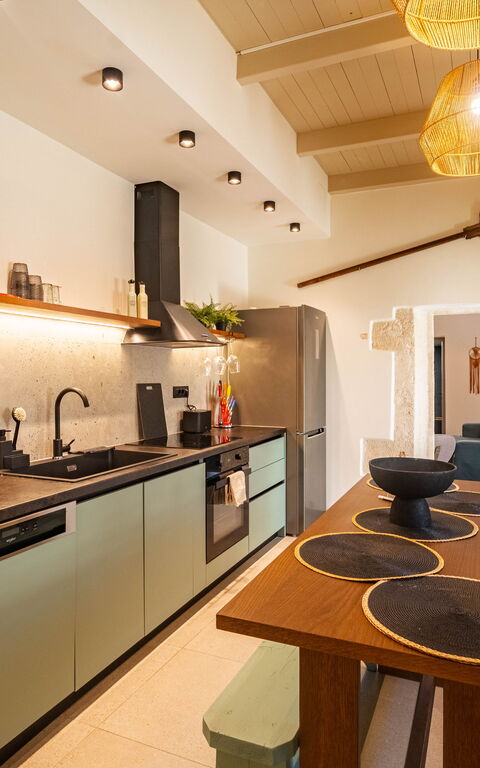 Villa Platon: Cucina, Sala da pranzo