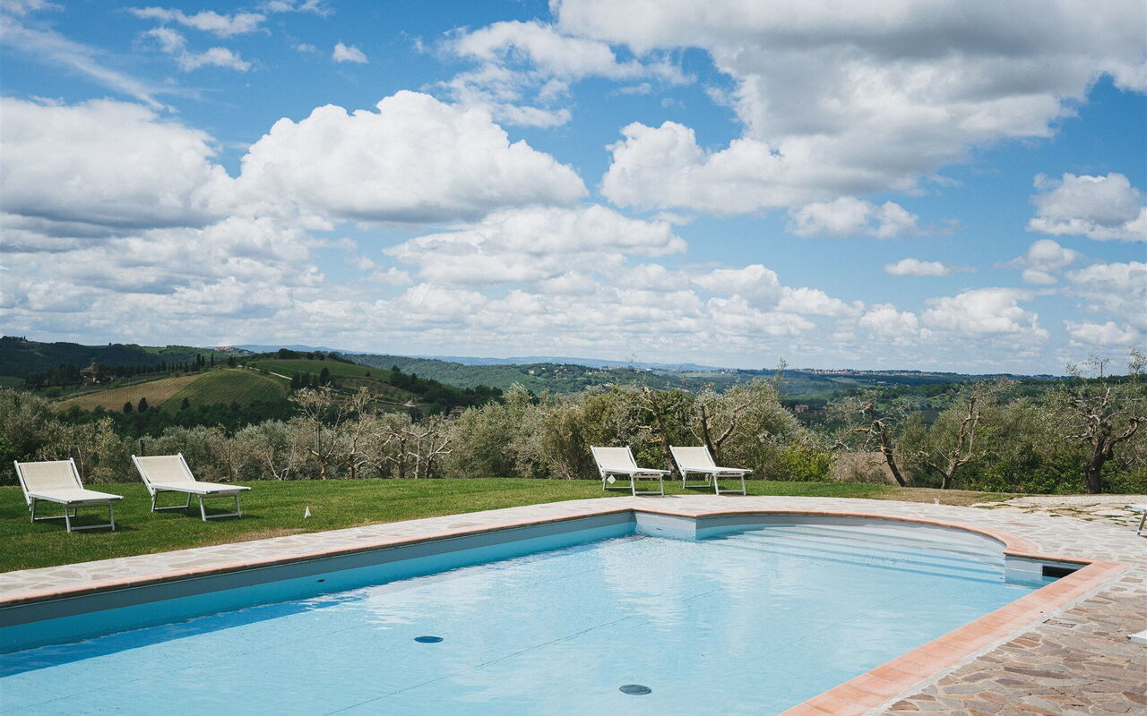 Podere Lupinati: Piscina, Vista Panoramica
