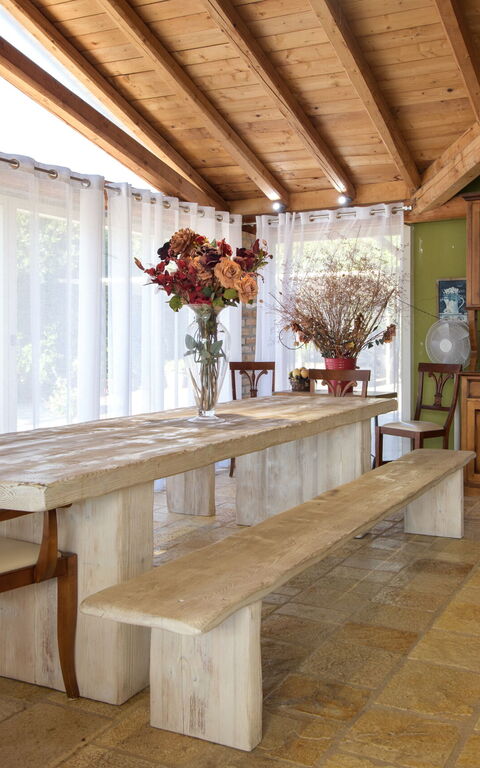 Villa Irida: Cucina, Sala da pranzo, Soggiorno