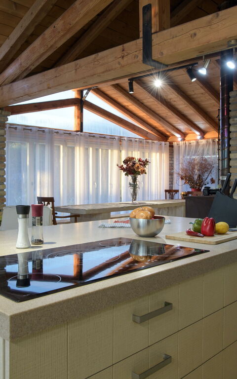 Villa Irida: Cucina, Sala da pranzo, Soggiorno