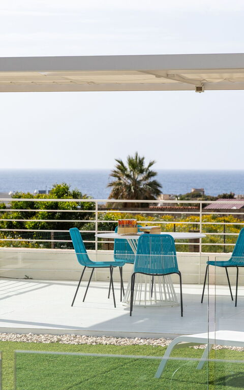 Villa Pizzolungo: Balcone / Terrazza / Patio, Giardino, Vista Panoramica