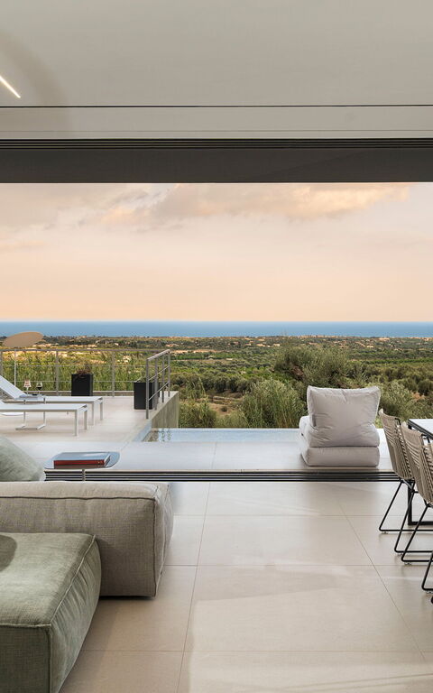 Villa Calypso: Sala da pranzo, Soggiorno, Vista Panoramica