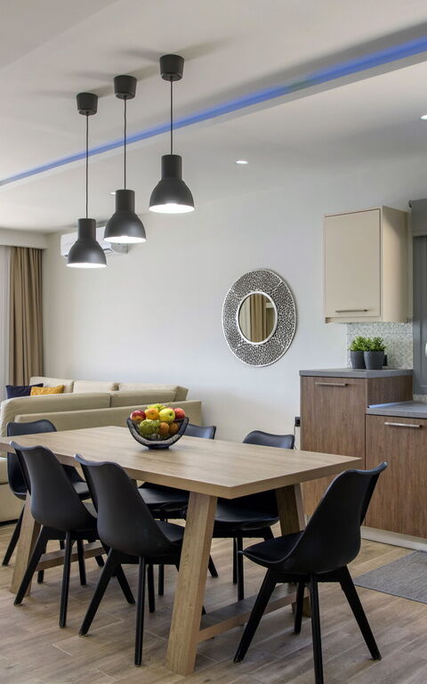 Villa Alkyoni: Cucina, Sala da pranzo