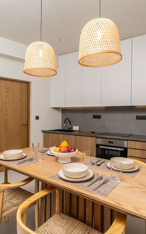 Lofos Horizon Villa: Cucina, Sala da pranzo