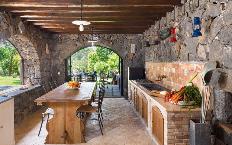 Villa Saracina: Cucina, Sala da pranzo