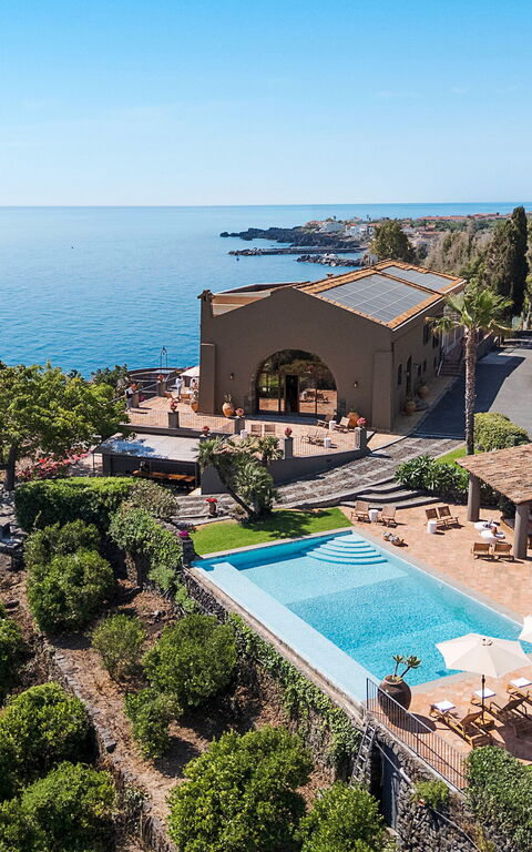 Villa Continella: Giardino, Piscina, Vista Panoramica
