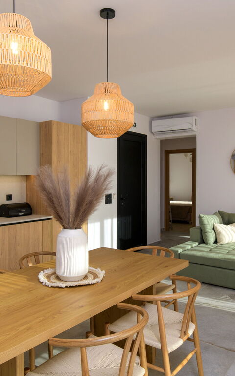 Villa Elais: Cucina, Sala da pranzo, Soggiorno