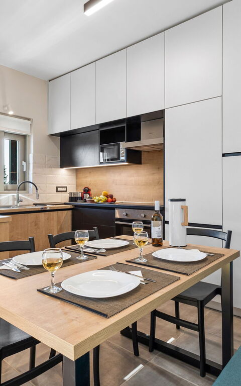 Villa Melia: Cucina, Sala da pranzo