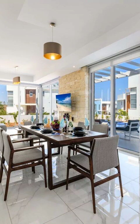 Mylos Lifestyle Seaview Villa #37: Cucina, Sala da pranzo, Soggiorno