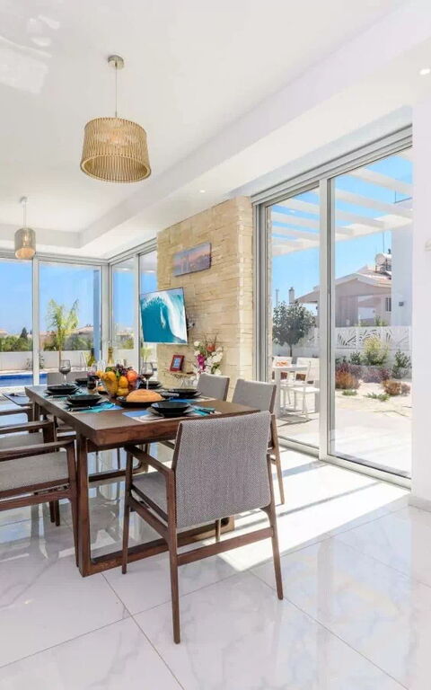 Mylos Lifestyle Seaview Villa #15: Sala da pranzo, Soggiorno