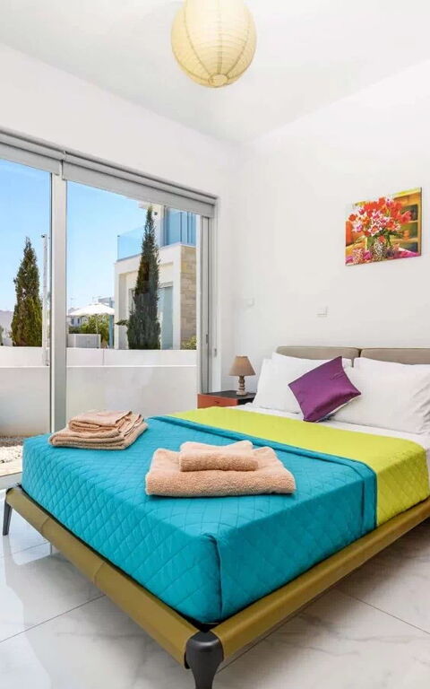 Mylos Lifestyle Seaview Villa #15: Camera da letto