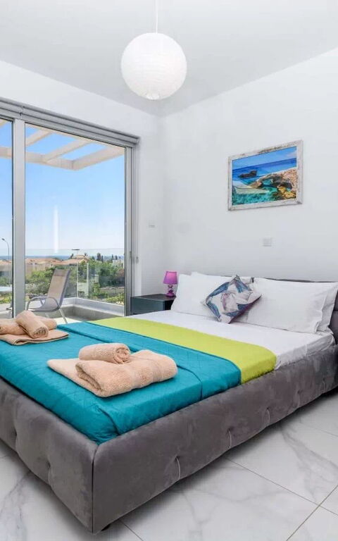 Mylos Lifestyle Seaview Villa #15: Camera da letto