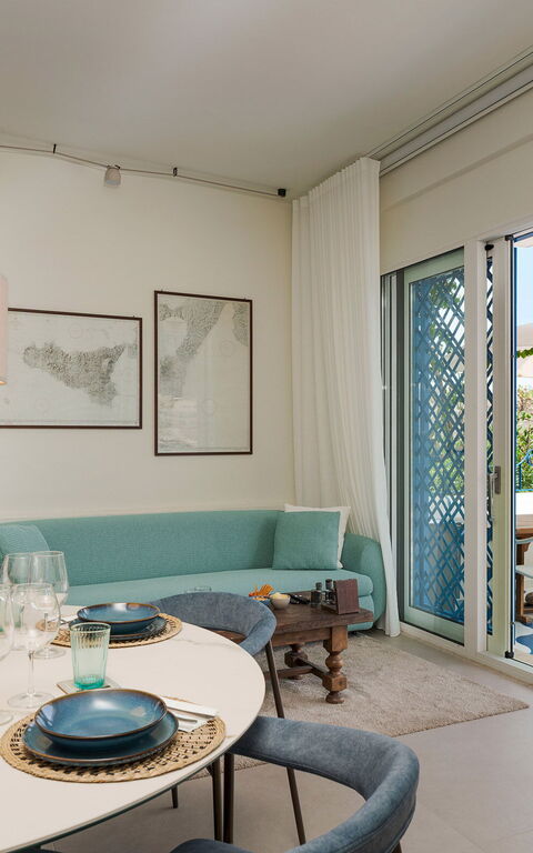 La Prua Apartament: Cucina, Sala da pranzo, Soggiorno