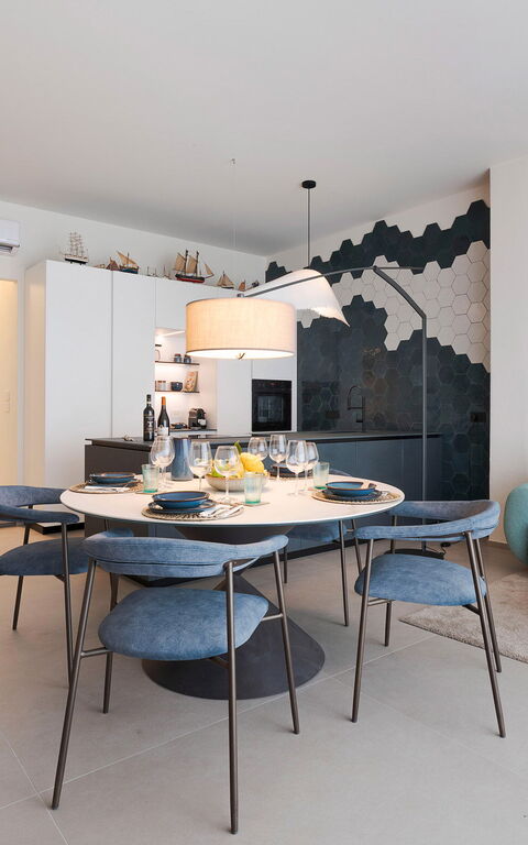 La Prua Apartament: Cucina, Sala da pranzo, Soggiorno