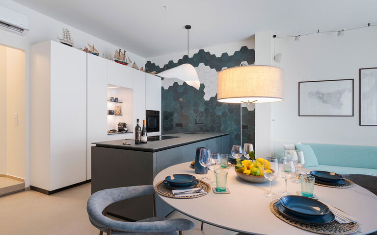 La Prua Apartament: Cucina, Sala da pranzo, Soggiorno