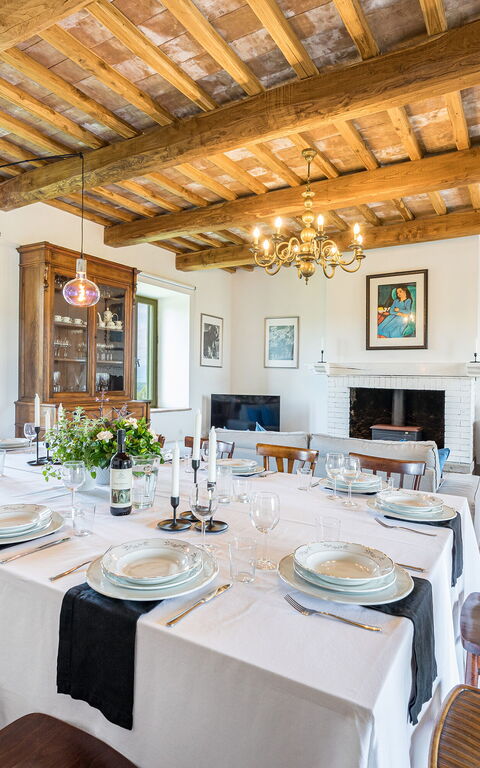 Villa a Casa di Giovanni: Sala da pranzo, Soggiorno